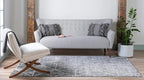 Rugs.com Lattice Trellis Collection Rug – 4' x 6' Gray Low-Pile Rug Perfect for Living Rooms, Large Dining Rooms, Open Floorplans