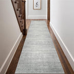 Art&Tuft Non-Slip Runner Rug - 2x10 Runner Rug Washable Low-Pile Rugs Runners, Soft Distressed Carpet Runner for Bedroom Bathroom Kitchen Laundry Living Room, Grey