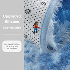 Andency Soft Area Rugs for Living Room Bedroom, 5x8 Fluffy Shaggy Bedside Rug, Non-Slip Large Shag Fuzzy Plush Carpets for Bedroom Kids Dorm Nursery Home Decor Aesthetic, Tie-Dyed Blue
