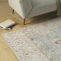 Revival Rugs Nimbus 6'x9' Zero-Shedding Area Rug for Living Room Bedroom - Oeko-TEX Certified, Low Pile, Spot Clean, Aqua, Blue
