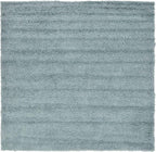 Unique Loom Solid Shag Collection Area Rug (8' Square, Light Slate Blue)