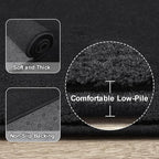 Amearea Large Modern Area Rugs for Bedroom Living Room, 6x9 Feet Black Thickened Memory Foam Rug, Fluffy Indoor Washable Rugs Non Slip Minimalist Carpet for Boys Girls Dorm Nursery Room Decor