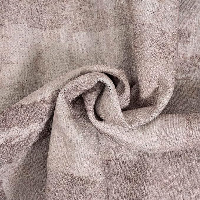 GLN Rugs Contemporary Collection - Machine Washable Area Rug, Contemporary Washable, Non Slip, Low Pile Chenille Rug, Living Room, Bedroom, Kitchen Rug (4' x 6' Abstract Tan)