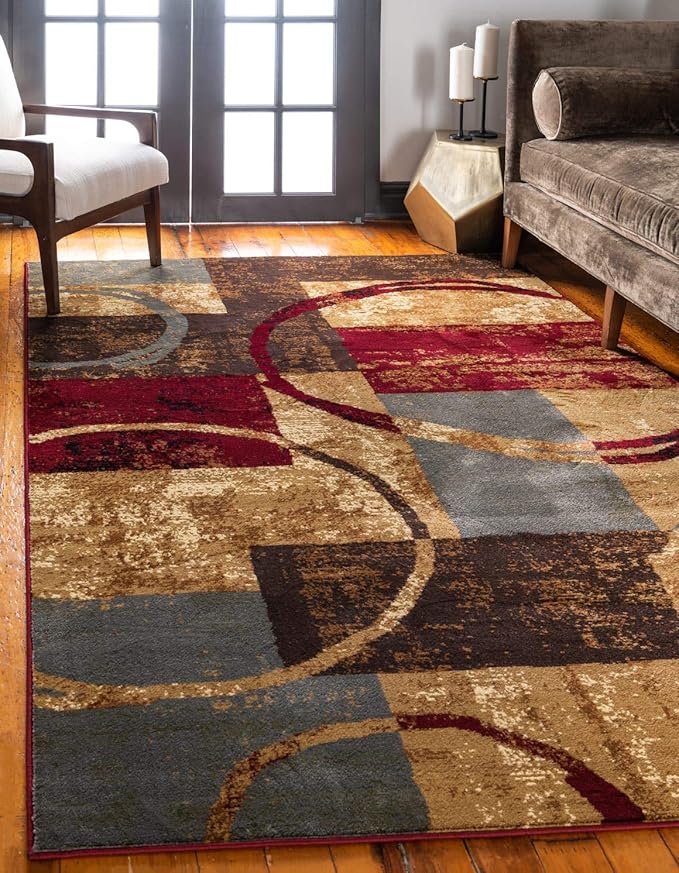 Unique Loom Barista Collection Area Rug - Kouillou (2' 2" x 3' 1" Rectangle, Multi/ Brown)