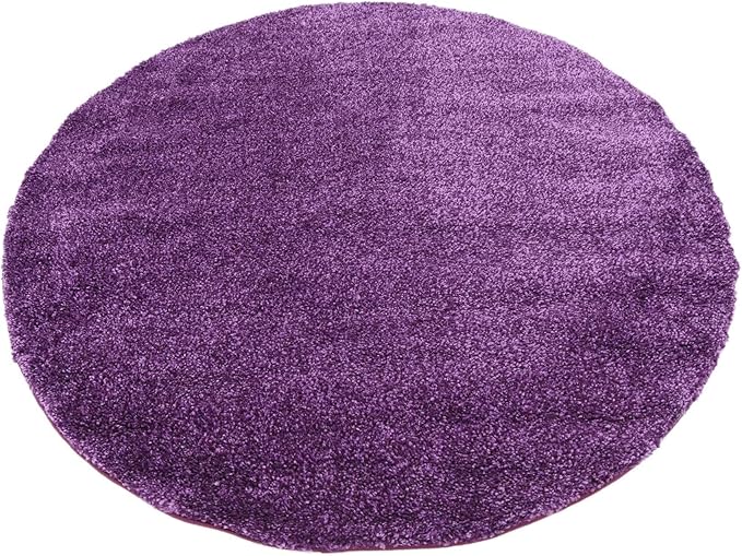 Unique Loom Solo Collection Area Rug - Calabasas (6' 1" Round, Violet)