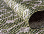 Unique Loom Outdoor Trellis Collection Area Rug - Tribal Trellis (5' 1" x 8' Rectangle, Green/ Natural)