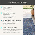 Dark Blue 2x8 Kitchen Rugs - Machine Washable Hallway Runner Non Slip, Floral Pattern Indoor Floor Mats for Entryway, Oriental Design Home Décor