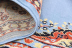 Unique Loom Reza Collection Traditional Persian Style Area Rug, 7 x 10 ft, Light Blue/Ivory