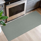 EARTHALL Washable Runner Rug 2x5 Ft Non Slip Runners for Hallways Cotton Rubber Backed Kitchen Runner Braided Indoor Floor Carpet Runners for Entryway, Hallway, Kitchen, Bedroom, Green/Grey