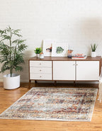 Unique Loom Isabella Collection Area Rug - Adjani (5' 1" Square, Ivory/ Beige)