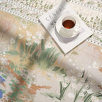 Rugcomf 2x6 Runner Rug Impressionist-Style Vintage Kitchen Rugs Non Slip Washable Soft Carpet Runner for Kitchen Laundry Bedroom Bathroom, Beige