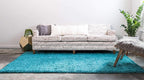 Unique Loom Solid Shag Collection Area Rug (3' 3" x 5' 3" Rectangle, Deep Aqua Blue)