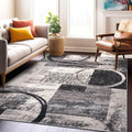 Rugshop Contemporary Circle Design Area Rug, Non-Shedding Carpet for Living Room, Dining Room, or Office, Cream, 10' x 14'