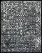 Lahome 8x10 Area Rugs for Living Room Washable Rugs 8x10 Black Large Rug Indoor Carpet, Vintage Distressed Rug Soft Non Slip Area Rug for Bedroom Dining Room Home Office(8 x 10, Black/Grey)