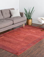 Rugs.com Angelica Collection Rug – 8' x 11' Terracotta Medium Rug Perfect for Living Rooms, Large Dining Rooms, Open Floorplans