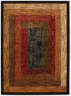 Home Dynamix Royalty Vega Contemporary Geometric Area Rug, Black/Brown, 6'5"x9'5"