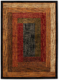 Home Dynamix Royalty Vega Contemporary Geometric Area Rug, Black/Brown, 5'2"x7'2"