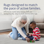 Abani Grey Area Rug for Living Room, Bedroom - Zen Reiki Pattern- 4 x 6 -Durable & Easy to Clean