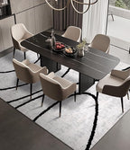 YIHOUSE Modern Area Rugs for Bedroom,5x7 Washable Black and White Rug, Thin Abstract Geometric Minimalist Striped Rug, Black Rugs for Bedroom,Kitchen,Dining Room Office