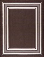 Beverly Rug Non Slip Area Rugs 8x10 Modern Bordered Non Skid Rubber Backing Soft Area Rug for Living Dining Room Easy to Clean Non Shedding Kitchen Bedroom Indoor Carpet 8 x 10 Brown