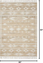 Loloi Angela Rose Rivers Collection RIV-04 Natural/Ivory 5'-0" x 7'-6" Reversible Area Rug