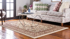 Unique Loom Voyage Collection Traditional Oriental Classic Intricate Design Area Rug (7' 0 x 10' 0 Rectangular, Ivory/Gold)