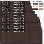 GOYLSER 12ft Jute Laundry Room Rug Non Slip, Rubber Backed Kitchen Rug Floor Runner Rug, Natural Long Carpet Runners for Hallway, Deep Brown