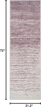 SAFAVIEH Adirondack Collection Runner Rug - 2'6" x 6', Cream & Purple, Modern Ombre Design, Non Shedding & Easy to Clean, Ideal for Hallway, Foyer, Kitchen, Entryway, Bedroom (ADR113L)