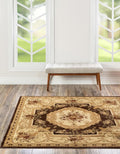 Rugs.com Chateau Collection Rug – 7' 10 Square Brown Medium Rug Perfect for Living Rooms, Kitchens, Entryways