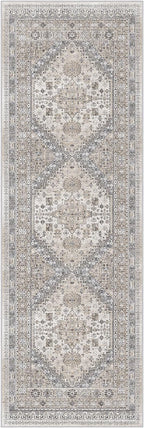 zesthome Washable Runner Rug 2.5x8 - Stain Resistant Entryway Rug,Ultra-Thin Kitchen Rugs, Anti Slip Backing Runner Rugs for Entrance Laundry Room Indoor Hallway (Beige,2.5'x8')