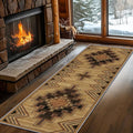 Vintage Geometric Cross Hallway Runner Rug, 2x6ft Entrance Washable Rug, Corridor & Foyer High-Traffic Area Rugs, Durable Non-Slip Mat, Soft Bedroom Rugs, Southwestern Home Decor Carpet