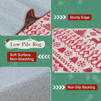 2025 Christmas Door Mat, 2x3 Small Red Rugs for Entryway, Low Pile Xmas Kitchen Rugs Non Slip Washable, Thin Bathroom Rugs Fit Under Door, Winter Holiday Accent Rug for Entry Bedroom