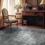 jinchan Vintage Floral 5x7 Area Rugs - Machine Washable Distressed Design Soft Ultra-Thin Low-Pile Non-Slip Carpet for Kitchen Bedroom Nursery Living Room Dining Room Home Office (5x7ft, Grey)