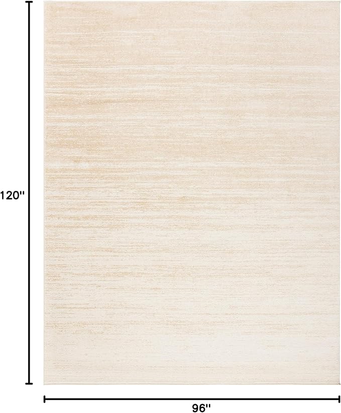 SAFAVIEH Area Rug 8x10 - Adirondack Collection - Large - Champagne & Cream, Modern Ombre Design, Non Shedding & Easy to Clean, Ideal for Living Room, Bedroom, Office, Dining Space (ADR113W)