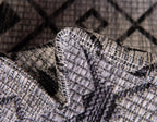 Unique Loom Outdoor Trellis Collection Area Rug - Tribal Trellis (3' 3" Round, Gray/ Black)