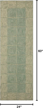 Loloi Chris Loves Julia Francis Collection FRA-02 Green/Natural 2'-0" x 5'-0" Accent Rug