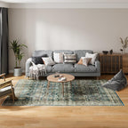 Dripex 8x10 Area Rugs - Stain Resistant Washable Rug Distressed Rugs for Living Room Dining Room Bedroom Anti-Slip Low-Pile and Soft Accent Rug Farmhouse Office Home Decor, Pet & Child Friendly