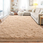Area Rugs for Living Room, Soft Shaggy Carpets for Living Room, Fuzzy Rugs for Kids' Room, Perfect Decor for Modern Home Camel 8x10 Feet