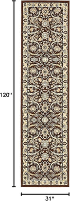 Unique Loom Espahan Collection Area Rug - Cape Cod (2' 7" x 10' Runner, Brown/ Beige)
