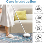 COMSLE Area Rug 4x6 Faux Wool Rugs for Kitchen, Boho Washable Throw Rugs Non-Slip Distressed Carpet Soft Accent Floor Rug for Bedroom, Living Room, Laundry Room (Light Blue)