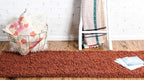 Unique Loom Solid Shag Collection Area Rug (2' 6" x 16' 5" Runner, Terracotta)