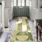 Green Runner Rug 2x6 Washable Rug Runners for Hallway Kitchen,Long Rugs for Bedroom Entryway Bathroom,Non Slip Modern Geometric Floor Carpet