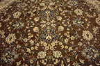 Unique Loom Sialk Hill Collection Area Rug - Washington (7' 10" Round Brown/Black)