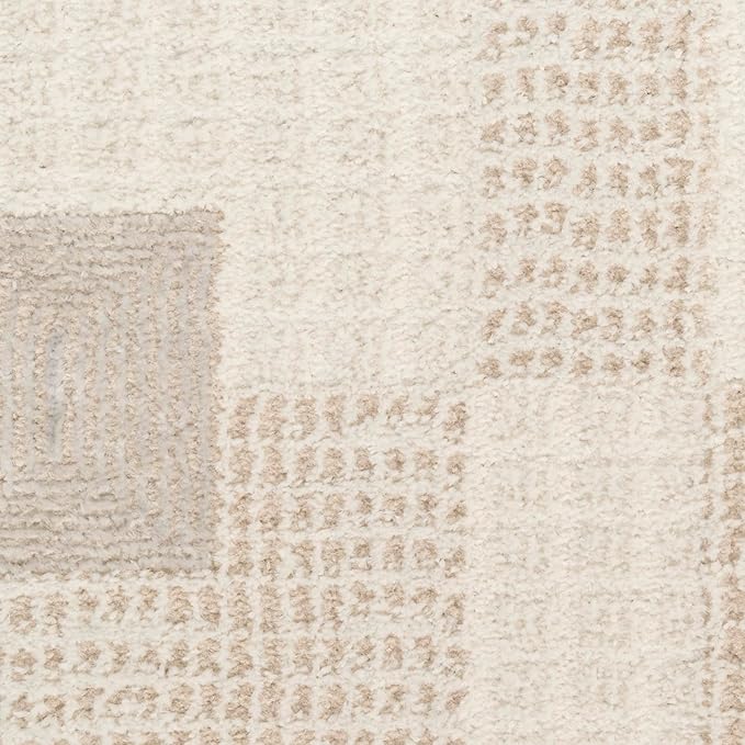 Nourison Home Nordic Ivory Beige 5' x 7' Area Rug - Easy Clean, Non Shedding, Bed Room, Living Room, Dining Room, Kitchen (5' x 7')