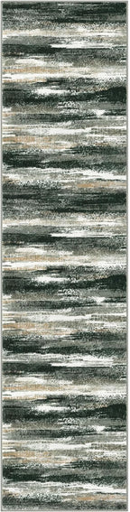 Modern Abstract Hallway Runner Rug, Forest Green Washable Kitchen Runner Non-Slip Soft 2x8 Runner Rug Thin Print Faux Wool Carpet for Entryway Bedroom Laundry Room Indoor