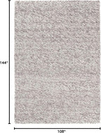 Dash and Albert Loggia Grey Handwoven Wool Rug, 9 X 12 Feet, Grey Solid Pattern - Premium Luxury Hotel Quality Soft Breathable Hypoallergenic Machine Washable Easy Care All Season Comfortable