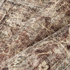8x10 Washable Area Rug for Living Room Bedroom Rust Vintage Distressed Rustic Large Carpet Non-Slip Low Pile Lightweight Vacuumable Soft Throw Rug for Indoor Dining Room