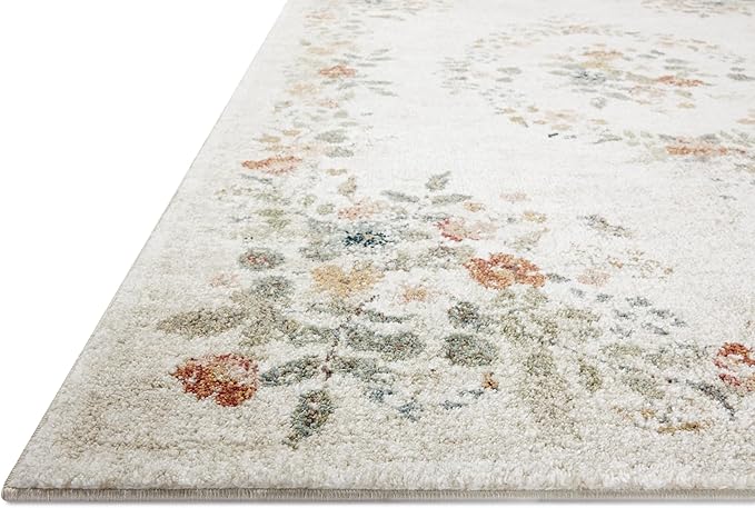 Loloi Rifle Paper Co. Laurel Collection LAU-01 Cream 9'-2" x 12'-2" Area Rug