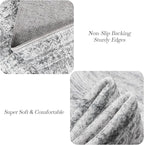 8x8 Grey Round Rug 8ft Living Room Circle Rug Vintage Round Area Rug Non Slip Indoor Carpet for Apartment