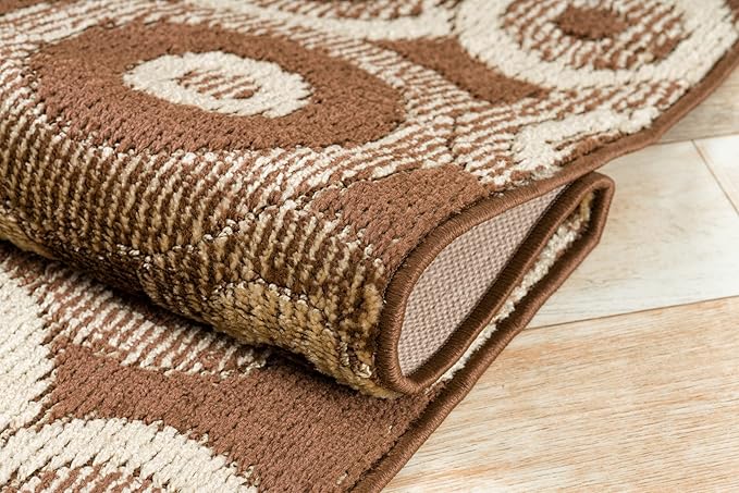 Custom Size Long Brown Hallway Runner Rug | Cut to Length 2'3" x 20' (Runner) | Non-Slip & Machine Washable | REMNAZ